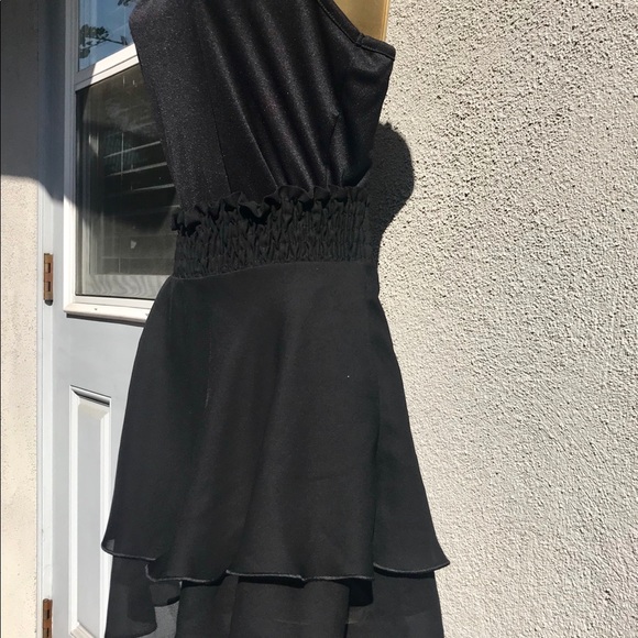 Black 3 Tiered Chiffon Flowing Short Sexy Skirt! Made in Ukraine - Picture 6 of 8